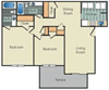 2x2 1060sf Park Greenbriar 2x2 1060sf